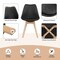 Set of 4 High Backrest Dining Side Chair with Ergonomic Seat and Solid wood Legs